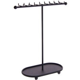 Angelynn's Necklace Holder Tree Display Stand Jewelry Organizer Hanging Freestanding Necklace Pendant Storage Rack, Gianna Black
