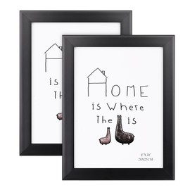 Bigqin 2 Pieces Photo Frame 8"x 10" Picture Frame Certificate Photo Frames Freestanding Wall Mountable Solid Home Decoration Photo Display Frame, 20 * 25cm, Black