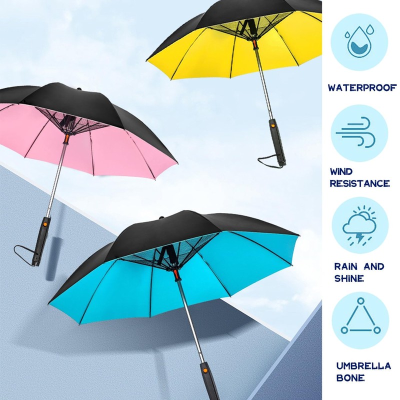 Tefedpot Umbrella with Fan and Mist Spray, 2025 upgraded UV