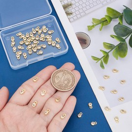 UNICRAFTALE 60 Pieces 18 Carat Gold-Plated Crystal Rhinestone Pendants Round Crystal Pendant Rhinestone Drop Pendant Loops Dangle Earring Pendant for Jewellery Making Accessories, Non-precious metal