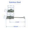 Dsnaduo Polished STAINLESS STEEL 6 Inches T Style Entry Door
