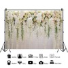 15x10ft Wedding Backdrop White Curtain Floral Wedding Ceremony Photography Background
