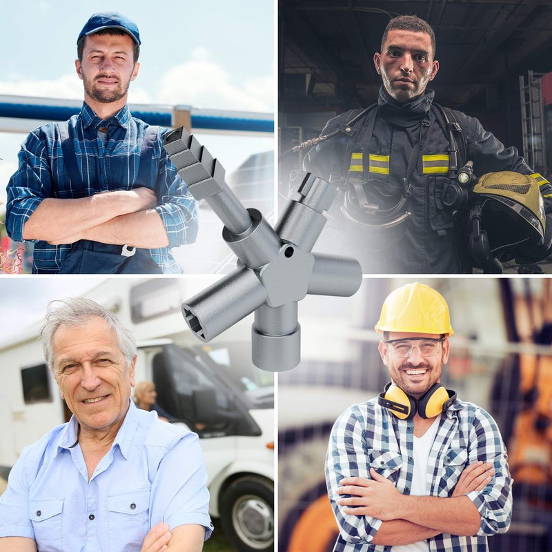 ABSINA Universal Key with 4 Profiles, Pack of 6, Triangular