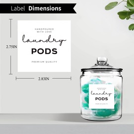 Minimalist Laundry Room Labels Set, v2croft 48 White Matte Stickers on Clear Canisters, Home Organization Stickers for Cabinet & Drawer, Laundry Room, linens & Cleaning Supplies(Water Resistant)