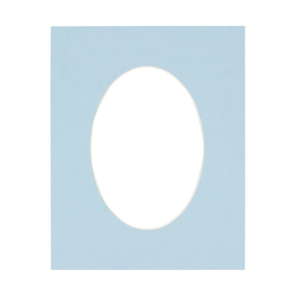 CountryArtHouse Baby Blue Acid Free 5x7 Oval Picture Frame Mat