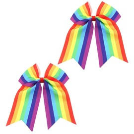 2Pcs Rainbow Hair Accessories,Pride Accessories,Pride Rainbow Butterfly Headband Accessorie Scrunchie Hair Bow Band Elastic Scrunchies Fairy Ribbon Birthday Party Cosplay Festival Theme for Women,Girl