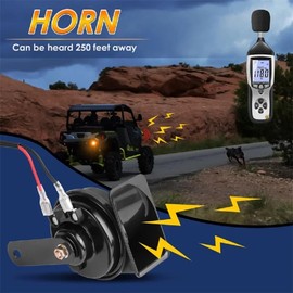 UTV Turn Signal Kit Pre-Wired, Plug and Play UTV ATV Blinker Kit with 110D Horn, Rocker Switch, Universal UTV Street Legal Kit for Polaris, Kawasaki, CFMOTO, Pioneer, Can-Am