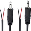 tunghey 2Pack Replacement 2.5mm Male Jack to Bare Wire Open