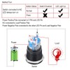 Car Engine Start Switch, 2 Colors Universal 12V White LED
