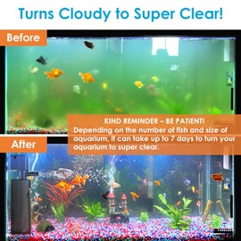 Devopet Aquarium U-V Filter for Green Water, Fish Tank Filter with Timer U-V Light, Turtle Tank Filter, Internal Filter with Dual Water Outlet & Aeration, for 10-40 Gallon Tank