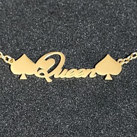 Generic Queen of Spades Necklace Gold, Queen of Spades BBC Necklace, Large