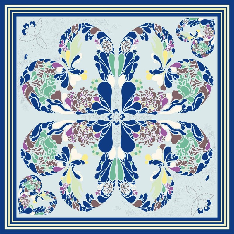 Lorenzo Cana 89036 Women's Silk Scarf Elaborately Printed 100% Silk