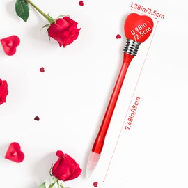 Zonon 6 Pieces Valentine's Day Pens Light up Glow in The Dark Pens Heart LED Ballpoint Pens Flashing Black Ink Pens for Birthday Present Gift Valentine Party Favors Supply(Heart Style)
