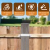 Fence Post Security Brackets, 10Pcs 80mm×20mm Fence Panel Clips 304