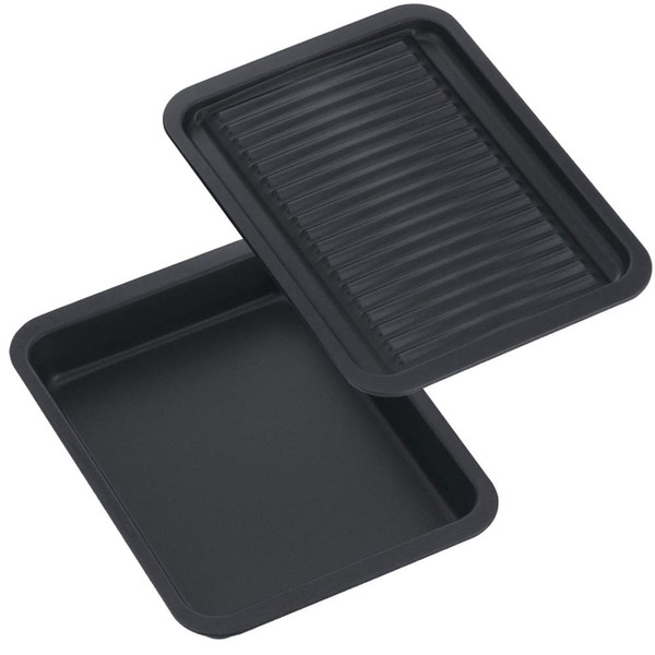 Shimomura 42572 Grill Pan Grill Tray, Oven Pan, Wide, Fluorine