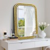 Wall Mount Bathroom Mirror Beaded Framed Baroque Decorative Vanity Mirror