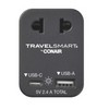 Conair European Plug Travel Adapter with 2USB, Power Plug Charger
