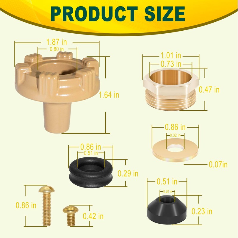 Datrenm RK-14MH Outside Faucet Repair Kit Metal Handle Compatible with