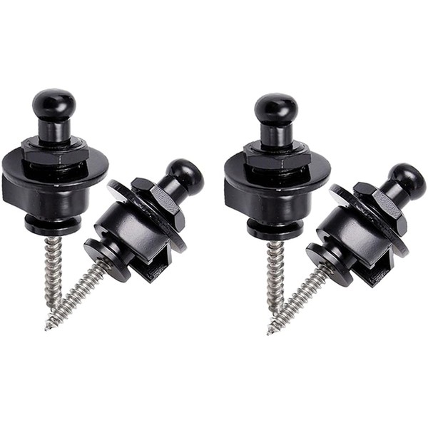 Mesee Pack of 4 Guitar Strap Locks, Guitar Strap Buttons,