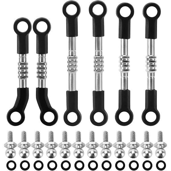 INJORA Adjustable Stainless Steel Links Set for 1/24 Losi Micro-B