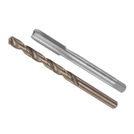 CoCud Tap and Drill Bit Set M8 x 0.75 Tap Thread 7.2mm Drill Diameter Metallic Machine Thread Tap Twist Drill Bit Tool Kit for Thread Tapping Repair 1 Set