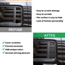 PIUGILH Car Rear Window Glass Panel Cover Decal, Car Rear Window Glass Panel Trim for Hummer H3 2005-2009, 2Pcs (Honeycomb Deco)