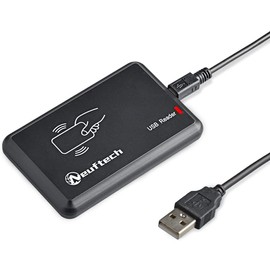 Neuftech USB 13.56 MHz Contactless Card Reader 14443A Protocol IC Card Reader with 5pcs Key Chain
