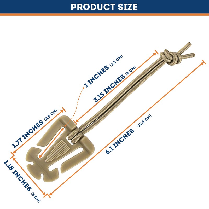 IronSeals 10 Pack Triangle Shape Tactical Gear Clip Backpack Webbing