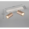 Trio Leuchten Marley 802400265 Spotlight Bar Metal Coffee / Warm