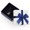 HXMJIED Jewellery Gift Boxes With Lids, 7.5x7.5x3.5cm Bow Jewelry Gift