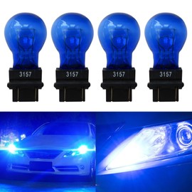 4-Pack Blue 3157 Bright Light Bulbs Car Auto Signal Turn Backup S8 Miniature Lamp 3357A, 3757A, 3457, 4114, 3357, 4114LL