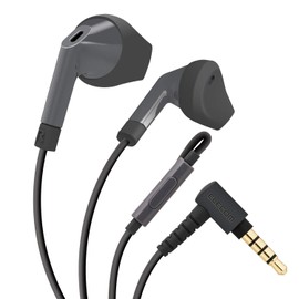 ELECOM Semi-Open Type Earphones with Mic and Stereo φ3.5 Driver Diameter 13.6mm Black EHP-F10IMABK