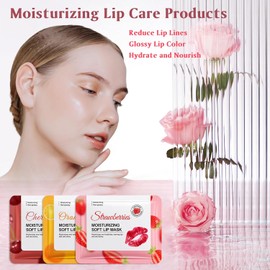 30 Mascarillas Labiales, Kit De Cuidado Labial Hidratante Para La Noche, Mascarillas Nocturnas Para Labios Secos, Parches Hidratantes Para Labios, Labios Más Voluminosos.