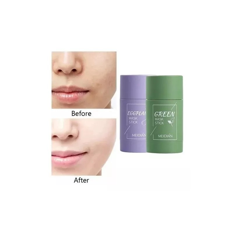Meidián 2 Mascarillas Te Verde/berenjena Acne Y Limpieza Profunda