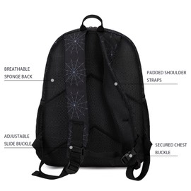 Octsky Medium Toddler Backpack for School Girls and Boys Kindergarten Elementary Kids Backpack 15" tall Spider Black