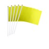 50 Packs Yellow Small Flags on Sticks Hand Waving Flag