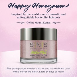 SNS Healthy Natural Nails SNS Nail Dip Powder, Gelous Color Dipping Powder - Mount Kenya (Purple/Mauve, Cream) - Long-Lasting Dip Nail Color Dip Nail Color Lasts 14 Days - Low Odor & No UV Lamp Needed - 1 Oz