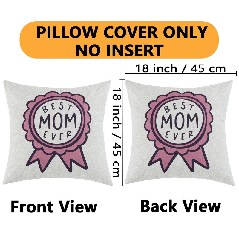 Madizz Mother Gift BEST MOM EVER Cushion Cover with Medal