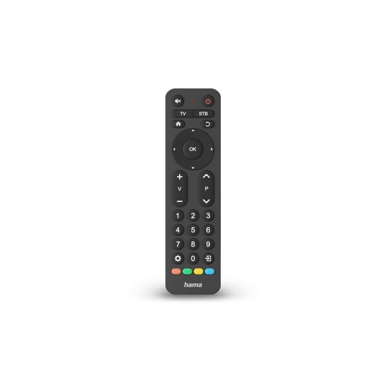 Hama Universal TV Remote Control for 2 Devices, Large Buttons