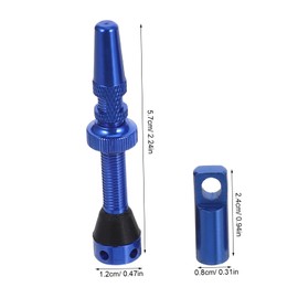 BIUDECO 4pcs Tubeless Tire Valve Stems Blue with Core Remover Tool Durable Replacement for Mountain and Road Bikes Compatible with Tubeless Bike Valves Easy Installation and Leak Design