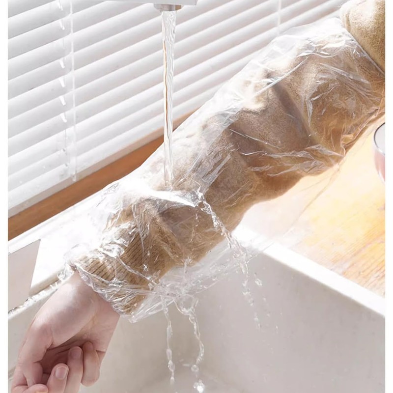 LUYING Disposable Arm Covers 100 Pieces Permeability Arm Covers Anti-Fouling