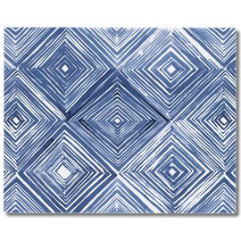 CounterArt Indigo Diamond 3mm Tempered Glass Cutting Board 10” x 8” Manufactured in the USA Cheese Board Bar Board Dishwasher Safe