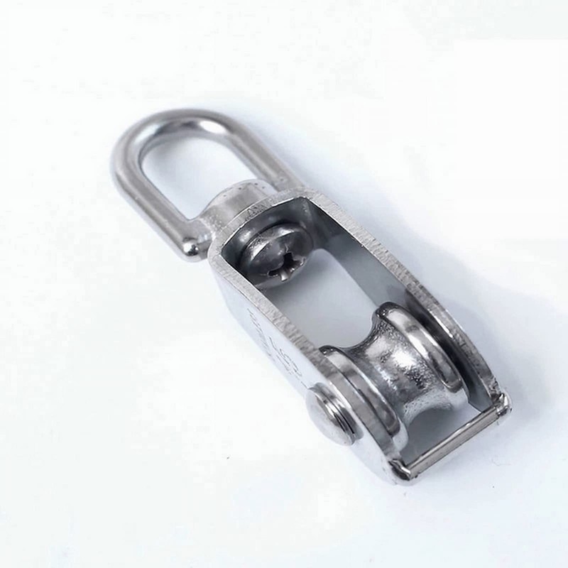 ExcInter Single Pulley M32 Steel Wheel Block Heavy Duty Pulley