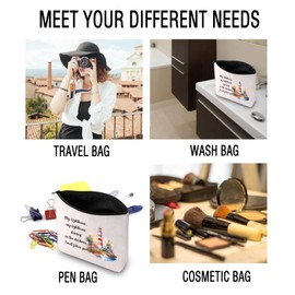 JXGZSO Lighthouse Cosmetic Make up Bag Lighthouse Lover Gift My Lighthouse Shining in The Darkness Makeup Zipper Pouch Bag (My Lighthouse B CA)