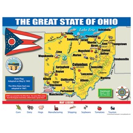 Gallopade Publishing Group Ohio State Map for Students - Pack of 30 (9780635106629)