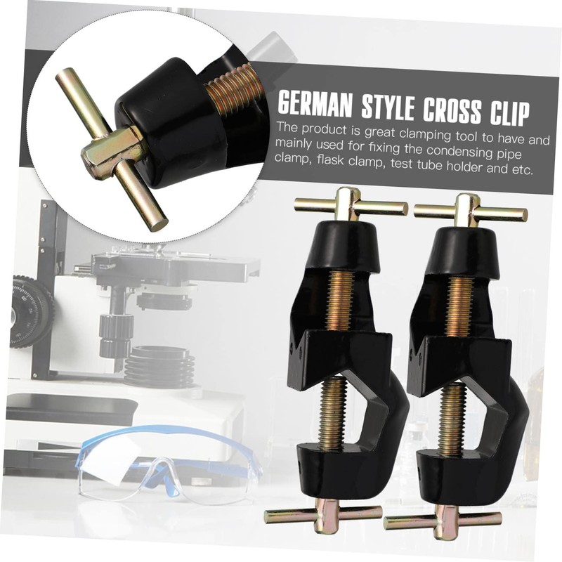 ABOOFAN 2 Pcs German Style Cross Clip Laboratory Clamp Right