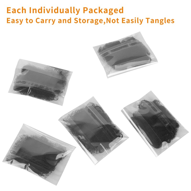 WeKen 10Pcs Black Hair Nets Elasticity Invisible Stretchy Elastic Edge
