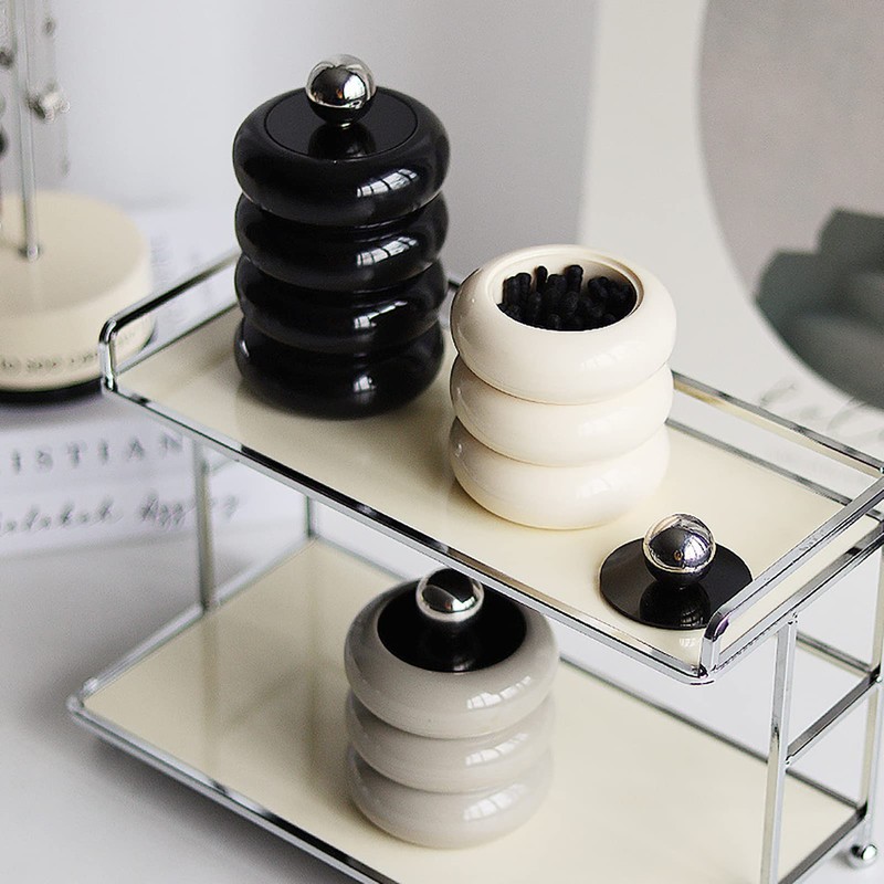 Qtip Holder, Dust Proof Cotton Swab Container with Lid for
