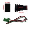 BACAUTOPARTS Blue Led Rear Lights Push Button Switch for Toyota Sequoia Highlander Landcruiser Tacoma 4Runner Highlander 3Amp 12V Illuminated ON-Off SPST Button Switch with Wiring Connector