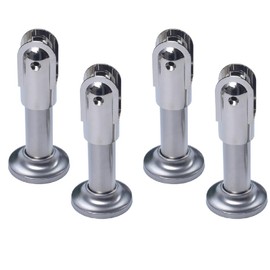 Toilet Cubicle Partition Fittings, 4 Pcs Stainless Steel Public Restroom Partition Hardware Partition Support Feet for Bathroom Toilet Cubicles